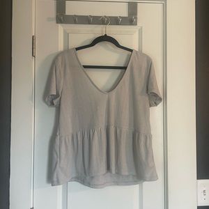 Peplum Grey Top